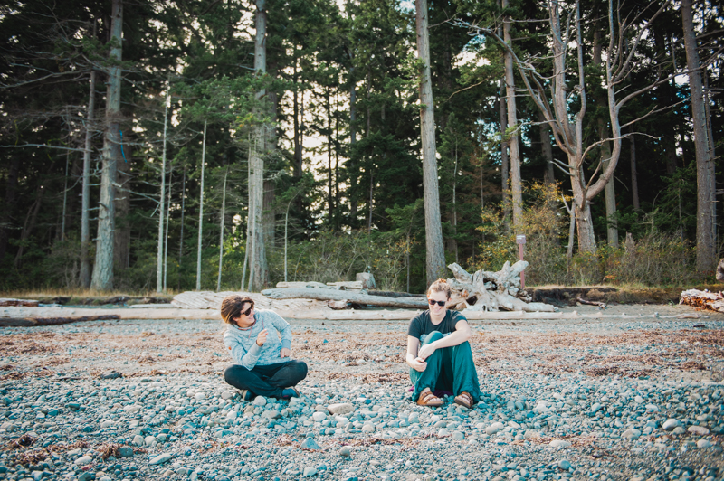 Two best friends laughing and enjoying each other’s company outdoors