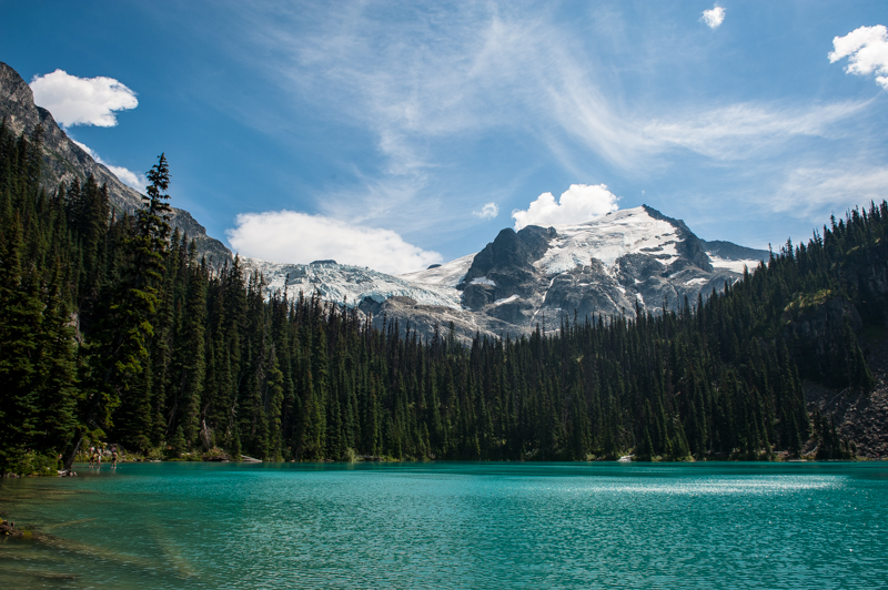 Snow-capped mountain overlooking Joffre Lake